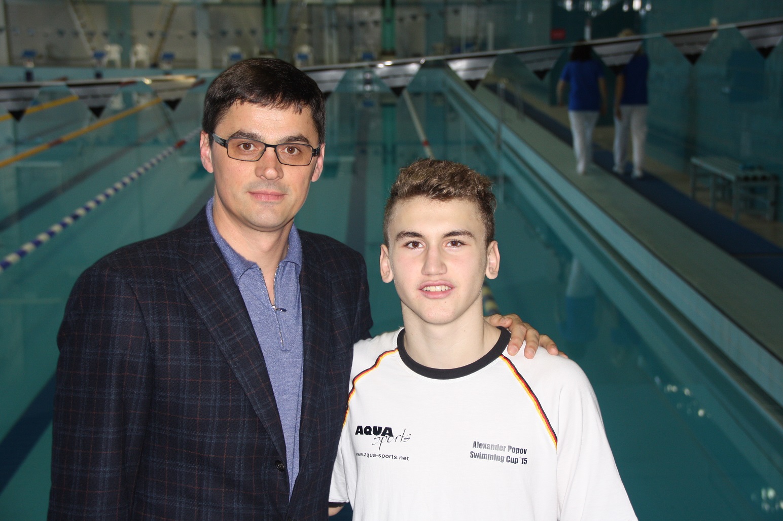 Michael Schäffner mit Kraul-Star Alexander Popow